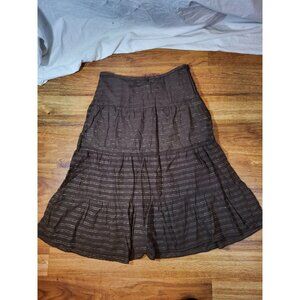 Vintage Love On A Hanger Size 6 Y2K Brown Tiered Skirt